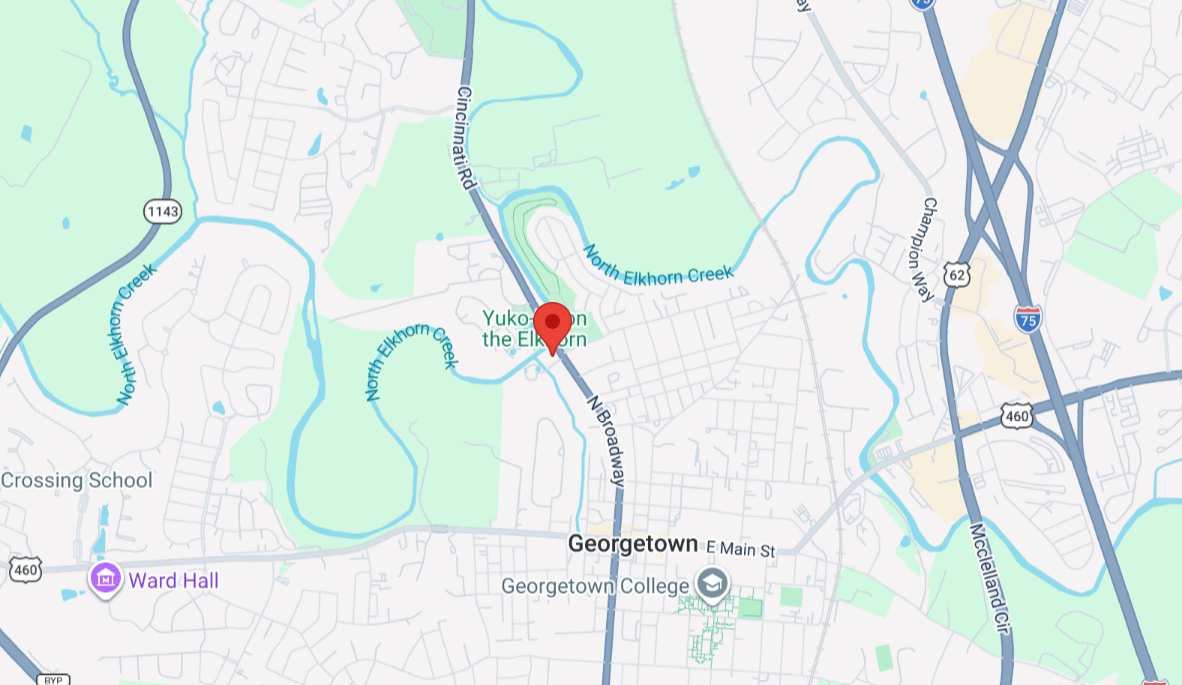 Map showing Georgetown Advantage Air at 650 North Broadway, Georgetown, KY 40324